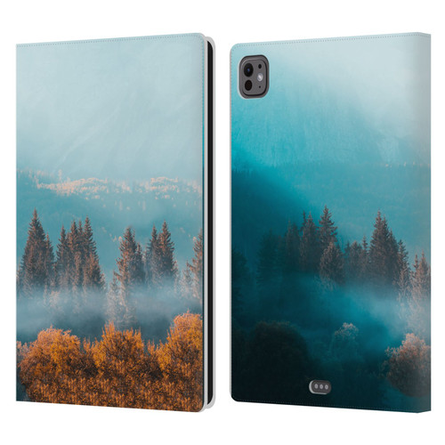 Patrik Lovrin Magical Foggy Landscape Autumn Forest Leather Book Wallet Case Cover For Apple iPad Pro 11 M4 2024