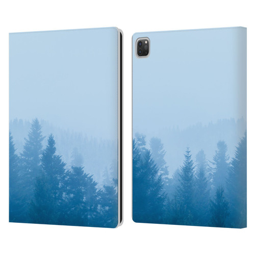 Patrik Lovrin Magical Foggy Landscape Fog Over Forest Leather Book Wallet Case Cover For Apple iPad Pro 13 M4 2024