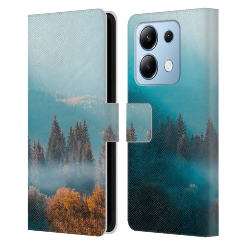 Patrik Lovrin Magical Foggy Landscape Autumn Forest Leather Book Wallet Case Cover For Xiaomi Redmi Note 13/13 Pro 5G