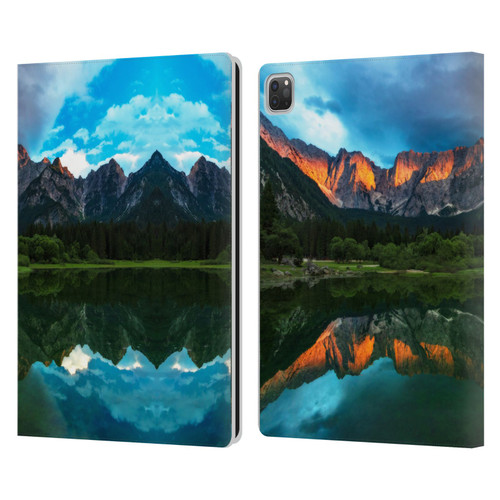 Patrik Lovrin Magical Lakes Burning Sunset Over Mountains Leather Book Wallet Case Cover For Apple iPad Pro 13 M4 2024