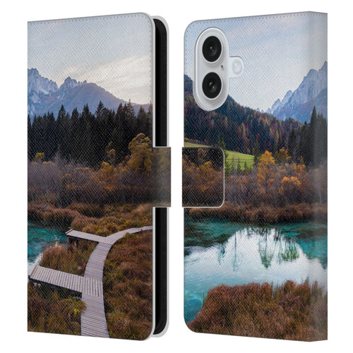 Patrik Lovrin Magical Lakes Zelenci, Slovenia In Autumn Leather Book Wallet Case Cover For Apple iPhone 16