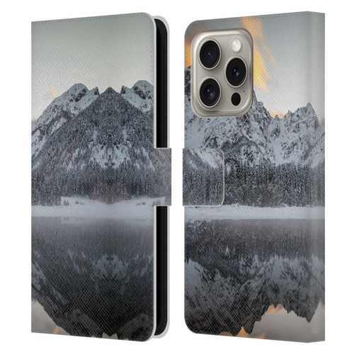 Patrik Lovrin Magical Lakes Sunset Clouds Over Mountains Leather Book Wallet Case Cover For Apple iPhone 16 Pro