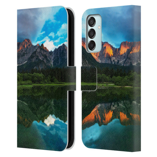 Patrik Lovrin Magical Lakes Burning Sunset Over Mountains Leather Book Wallet Case Cover For Samsung Galaxy M15/F15 5G