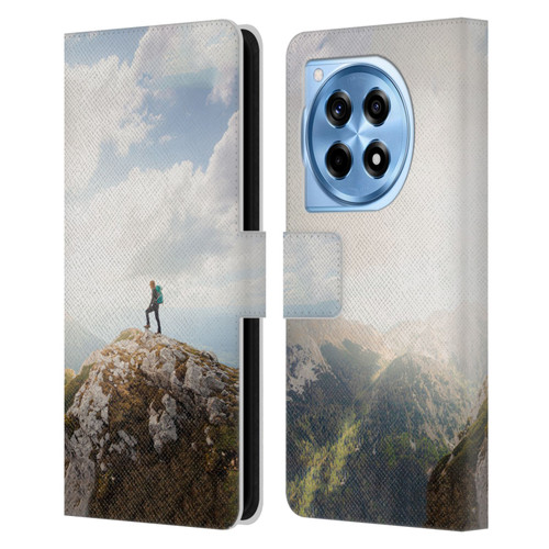 Patrik Lovrin Wanderlust Mountain Wanderer Leather Book Wallet Case Cover For OnePlus 12R
