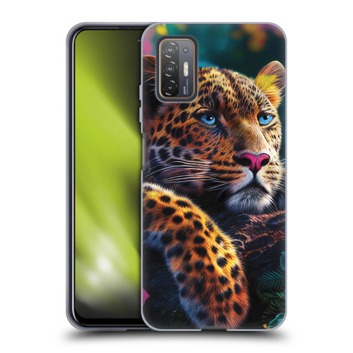 Michael David Ward Animals Reclining Leopard Soft Gel Case for HTC Desire 21 Pro 5G