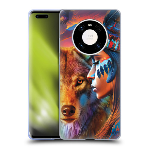 Michael David Ward Animals Wolf Soft Gel Case for Huawei Mate 40 Pro 5G