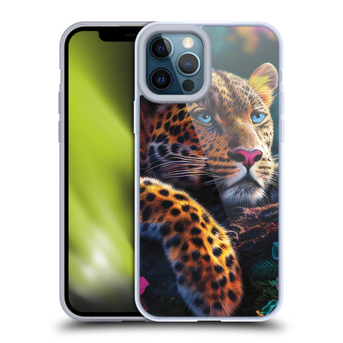 Michael David Ward Animals Reclining Leopard Soft Gel Case for Apple iPhone 12 Pro Max