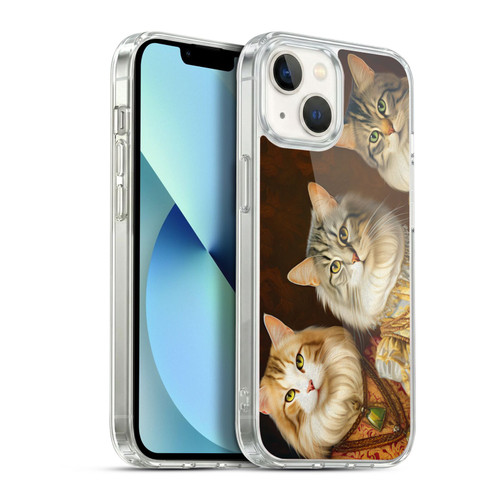 Michael David Ward Animals Fancy Cats Soft Gel Case for Apple iPhone 13