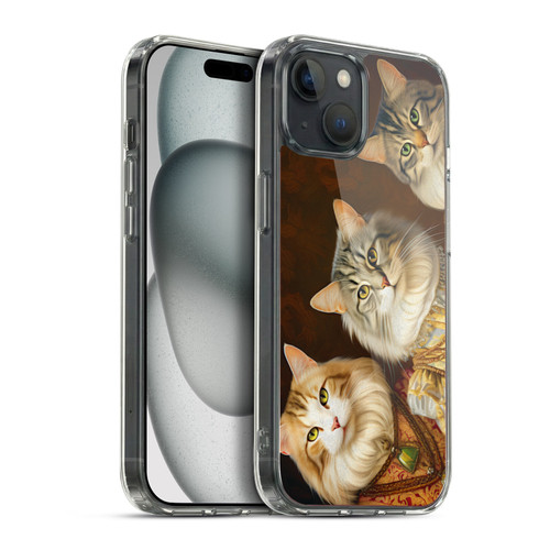 Michael David Ward Animals Fancy Cats Soft Gel Case for Apple iPhone 15 Plus & MagSafe