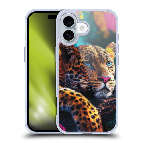 Michael David Ward Animals Reclining Leopard Soft Gel Case for Apple iPhone 16