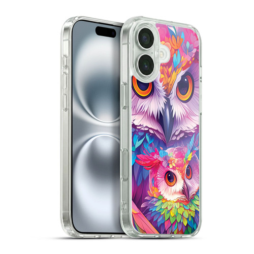 Michael David Ward Animals Owl Love You Forever Soft Gel Case for Apple iPhone 16 Plus & MagSafe
