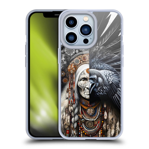 Shambhala Light Visionary Art Celestial Graphics Ravens-Face Soft Gel Case for Apple iPhone 13 Pro