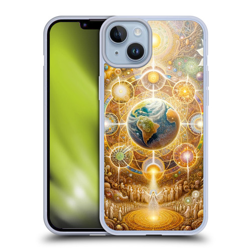 Shambhala Light Visionary Art Celestial Graphics The 9 Realms Soft Gel Case for Apple iPhone 14 Plus