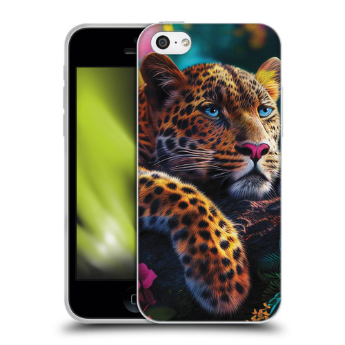 Michael David Ward Animals Reclining Leopard Soft Gel Case for Apple iPhone 5c