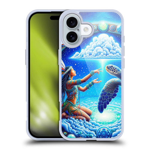 Shambhala Light Visionary Art Celestial Graphics Terrapin Traveler Soft Gel Case for Apple iPhone 16