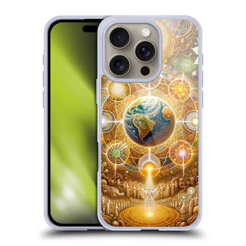 Shambhala Light Visionary Art Celestial Graphics The 9 Realms Soft Gel Case for Apple iPhone 16 Pro