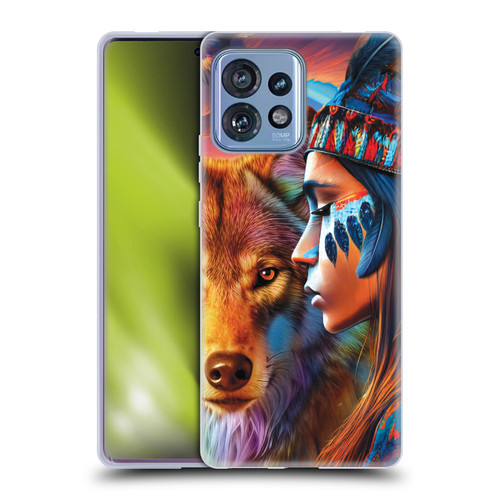 Michael David Ward Animals Wolf Soft Gel Case for Motorola Moto Edge 40 Pro