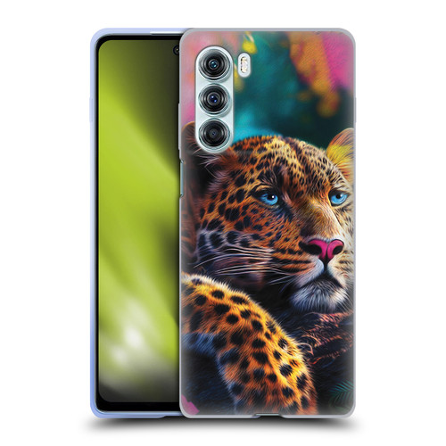 Michael David Ward Animals Reclining Leopard Soft Gel Case for Motorola Edge S30 / Moto G200 5G