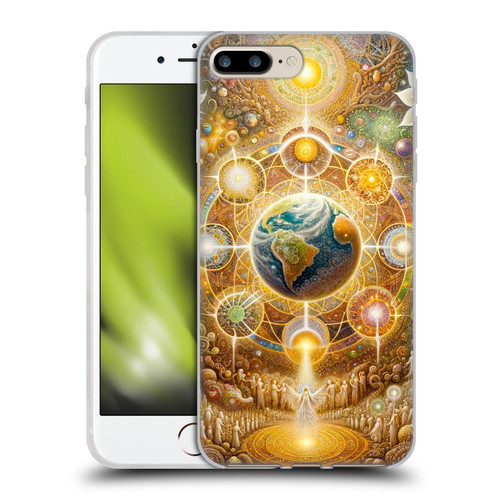 Shambhala Light Visionary Art Celestial Graphics The 9 Realms Soft Gel Case for Apple iPhone 7 Plus / iPhone 8 Plus