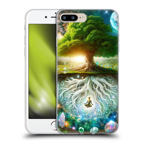 Shambhala Light Visionary Art Celestial Graphics Tree Of Life Soft Gel Case for Apple iPhone 7 Plus / iPhone 8 Plus