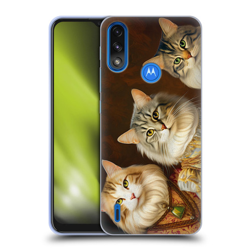 Michael David Ward Animals Fancy Cats Soft Gel Case for Motorola Moto E7 Power / Moto E7i Power
