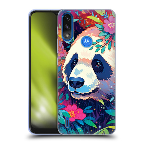 Michael David Ward Animals Panda Soft Gel Case for Motorola Moto E7 Power / Moto E7i Power