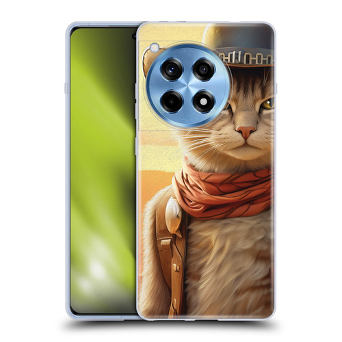 Michael David Ward Animals Kitty Cowboy Soft Gel Case for OnePlus 12R