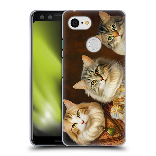 Michael David Ward Animals Fancy Cats Soft Gel Case for Google Pixel 3