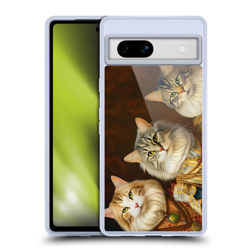 Michael David Ward Animals Fancy Cats Soft Gel Case for Google Pixel 7a