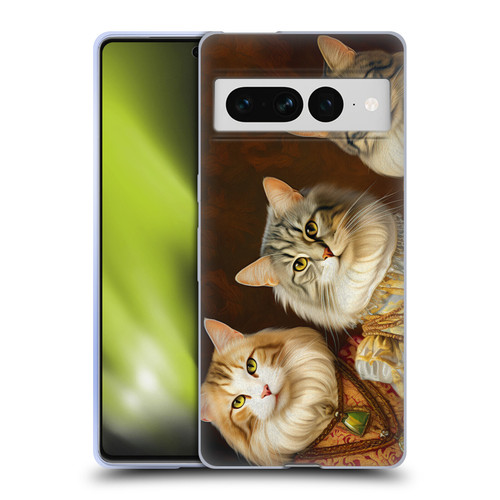 Michael David Ward Animals Fancy Cats Soft Gel Case for Google Pixel 7 Pro