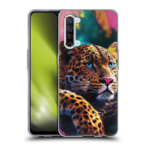 Michael David Ward Animals Reclining Leopard Soft Gel Case for OPPO Find X2 Lite 5G