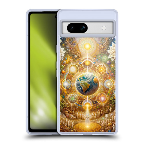 Shambhala Light Visionary Art Celestial Graphics The 9 Realms Soft Gel Case for Google Pixel 7a