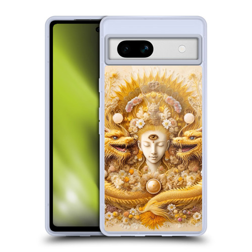 Shambhala Light Visionary Art Celestial Graphics Lucky Dragons Soft Gel Case for Google Pixel 7a
