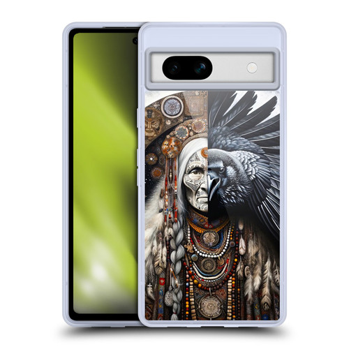 Shambhala Light Visionary Art Celestial Graphics Ravens-Face Soft Gel Case for Google Pixel 7a