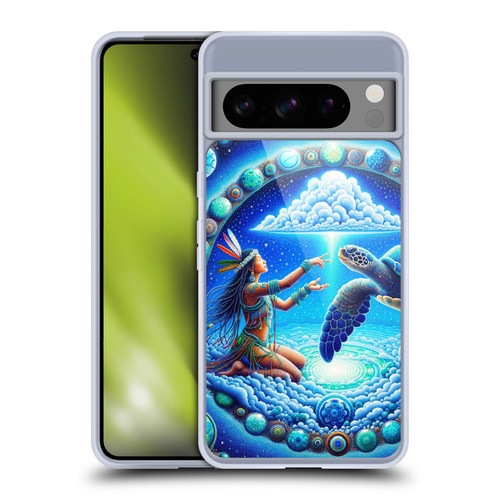 Shambhala Light Visionary Art Celestial Graphics Terrapin Traveler Soft Gel Case for Google Pixel 8 Pro