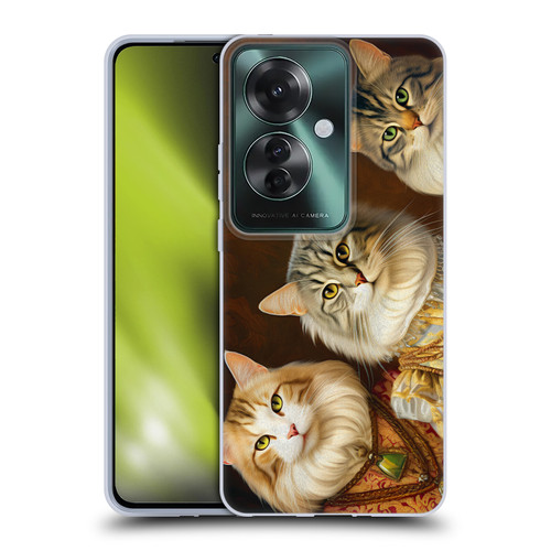 Michael David Ward Animals Fancy Cats Soft Gel Case for OPPO Reno11 F 5G / F25 Pro 5G