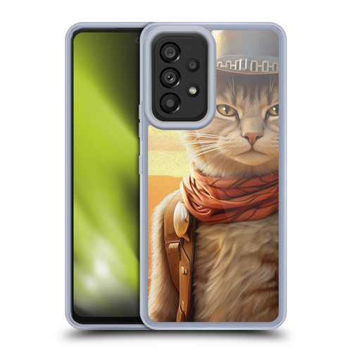 Michael David Ward Animals Kitty Cowboy Soft Gel Case for Samsung Galaxy A53 5G (2022)