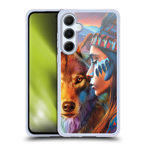 Michael David Ward Animals Wolf Soft Gel Case for Samsung Galaxy A55 5G