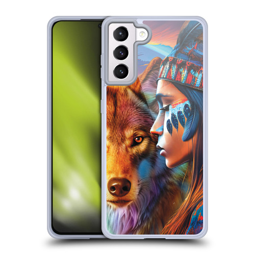Michael David Ward Animals Wolf Soft Gel Case for Samsung Galaxy S21+ 5G