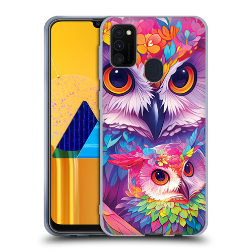 Michael David Ward Animals Owl Love You Forever Soft Gel Case for Samsung Galaxy M30s (2019)/M21 (2020)