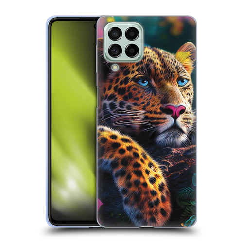 Michael David Ward Animals Reclining Leopard Soft Gel Case for Samsung Galaxy M53 (2022)