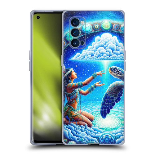 Shambhala Light Visionary Art Celestial Graphics Terrapin Traveler Soft Gel Case for OPPO Reno 4 Pro 5G