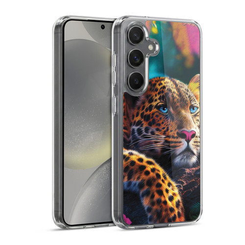 Michael David Ward Animals Reclining Leopard Soft Gel Case for Samsung Galaxy S24 5G & MagSafe