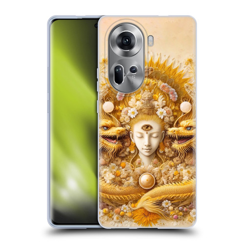 Shambhala Light Visionary Art Celestial Graphics Lucky Dragons Soft Gel Case for OPPO Reno11