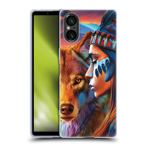 Michael David Ward Animals Wolf Soft Gel Case for Sony Xperia 5 V 5G