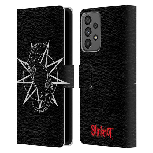 Slipknot Key Art Goat Logo Leather Book Wallet Case Cover For Samsung Galaxy A73 5G (2022)