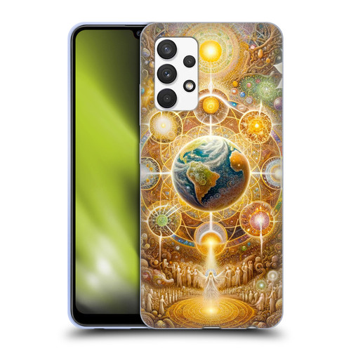 Shambhala Light Visionary Art Celestial Graphics The 9 Realms Soft Gel Case for Samsung Galaxy A32 (2021)
