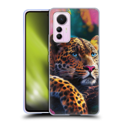 Michael David Ward Animals Reclining Leopard Soft Gel Case for Xiaomi 12 Lite