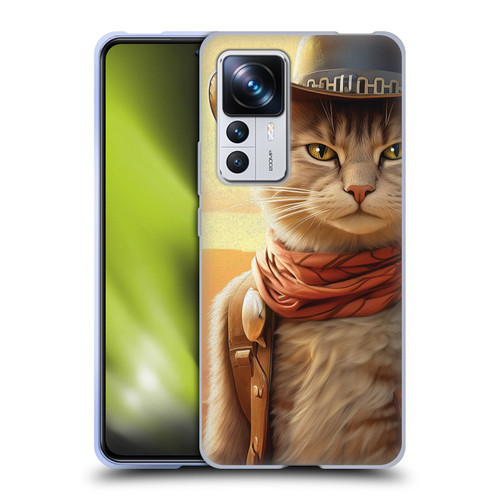 Michael David Ward Animals Kitty Cowboy Soft Gel Case for Xiaomi 12T Pro