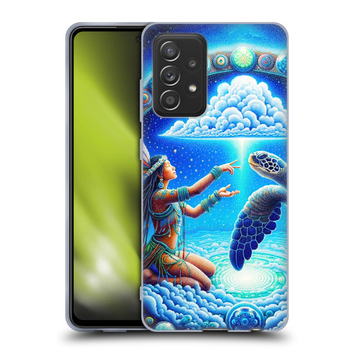 Shambhala Light Visionary Art Celestial Graphics Terrapin Traveler Soft Gel Case for Samsung Galaxy A52 / A52s / 5G (2021)